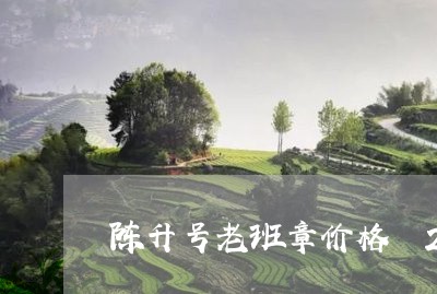 陈升号老班章价格 2020/2023052761682